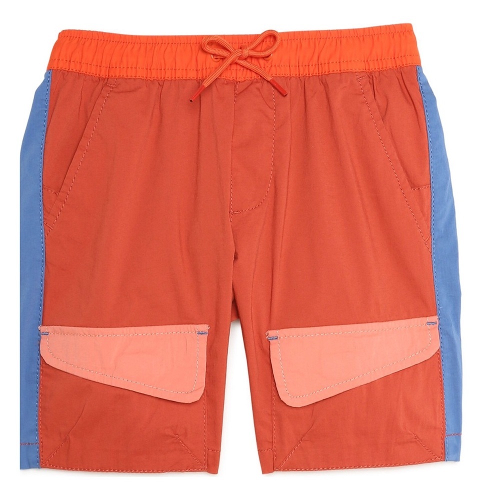 Big boy’s Color block wrinkle‎ resistant Relaxed front flap pockets Shorts XXL